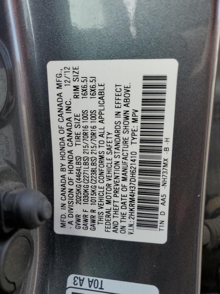 2013 Honda Cr-V Lx VIN: 2HKRM4H37DH621410 Lot: 56516855