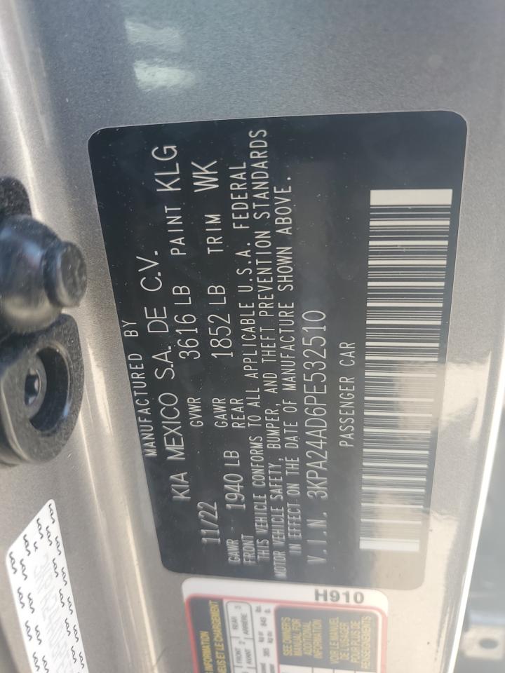 2023 Kia Rio Lx VIN: 3KPA24AD6PE532510 Lot: 57051175
