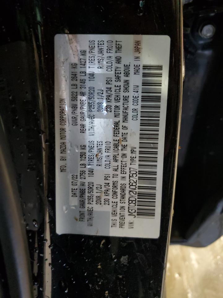 2022 Mazda Cx-9 Grand Touring VIN: JM3TCBDY2N0627507 Lot: 57451245