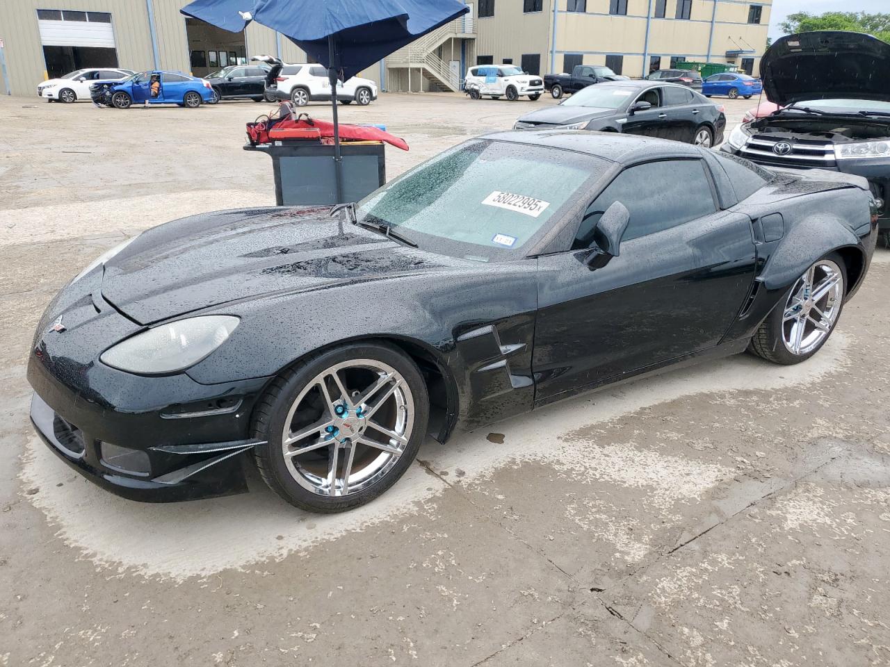 2007 Chevrolet Corvette Z06 იყიდება Wilmer-ში, TX - Burn