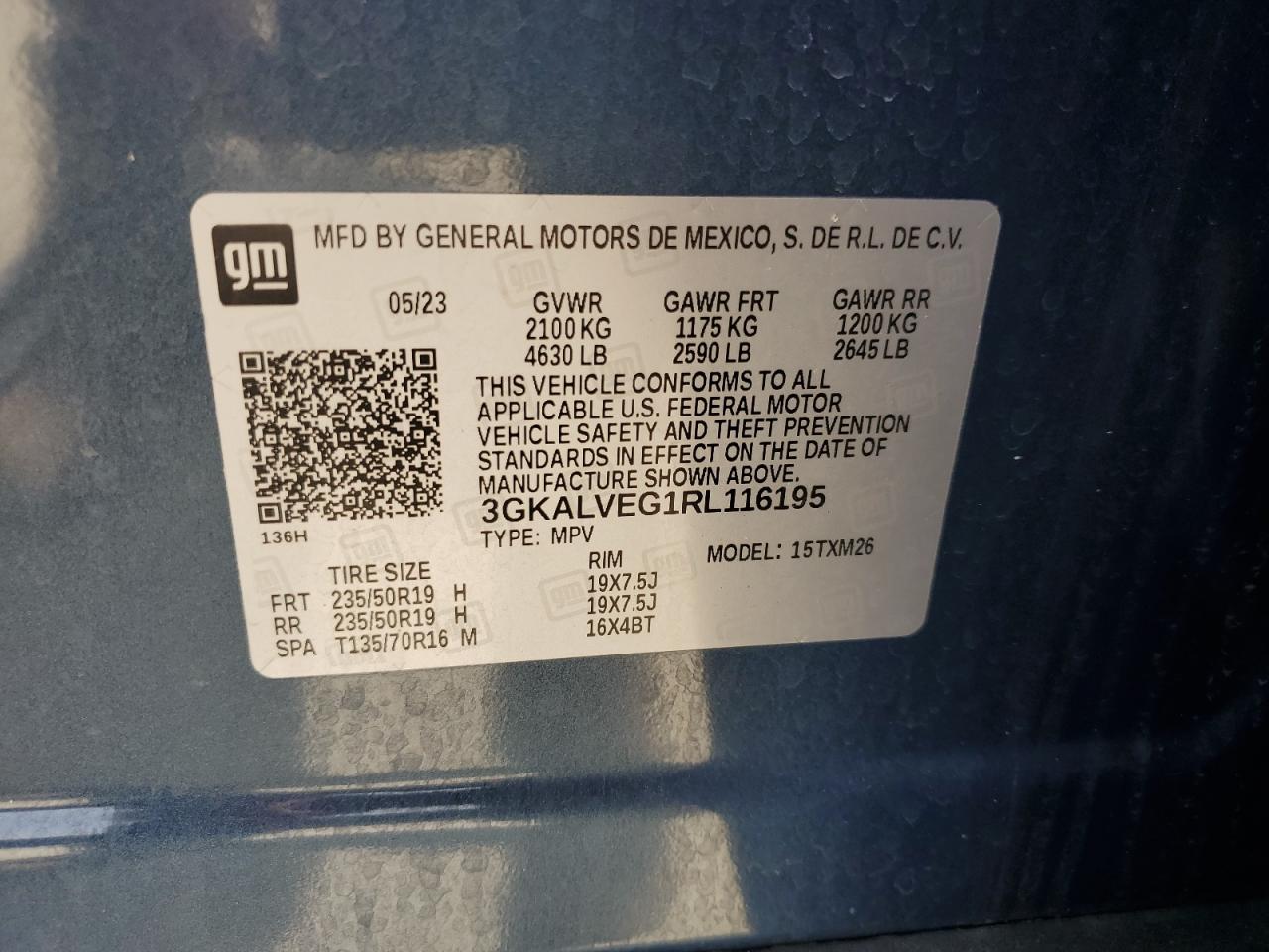 2024 GMC Terrain Slt VIN: 3GKALVEG1RL116195 Lot: 57327495
