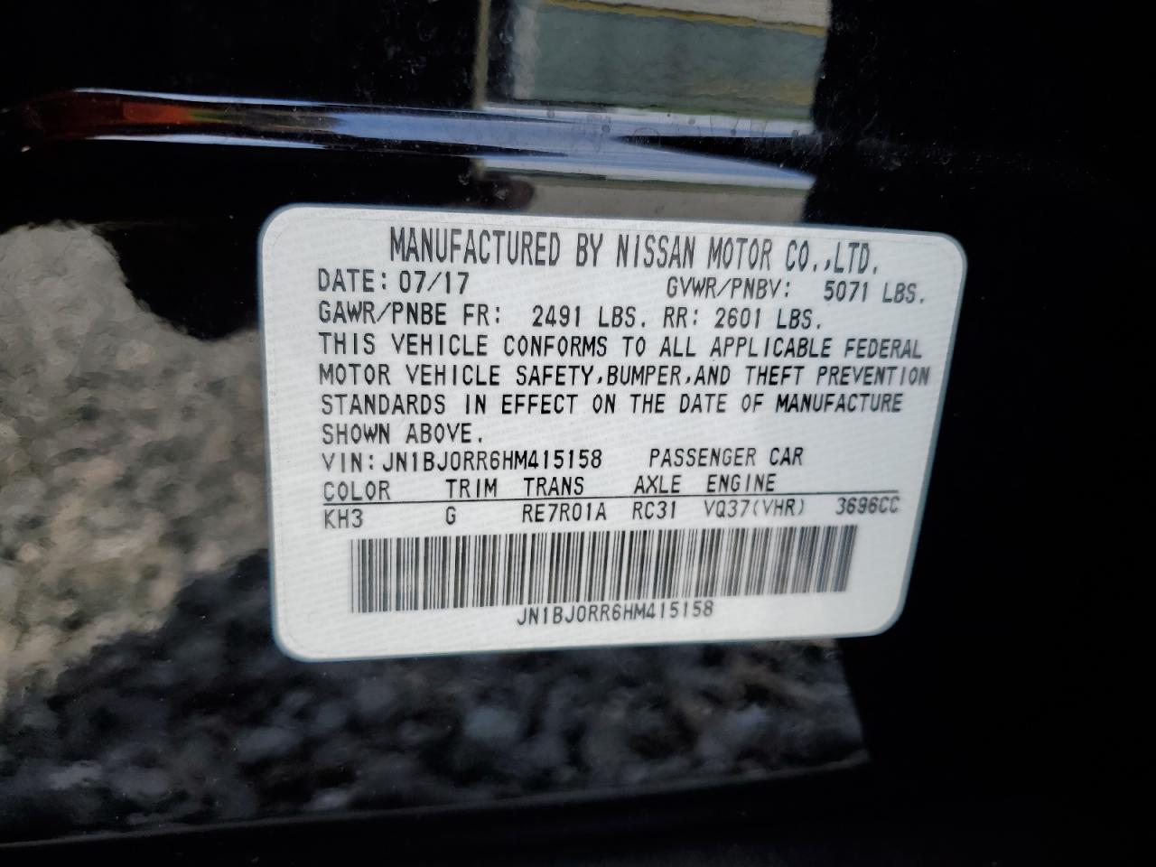 2017 Infiniti Qx50 VIN: JN1BJ0RR6HM415158 Lot: 55575855