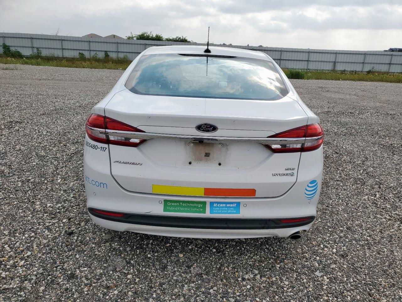 2017 Ford Fusion Se Hybrid VIN: 3FA6P0LU2HR400714 Lot: 54037925