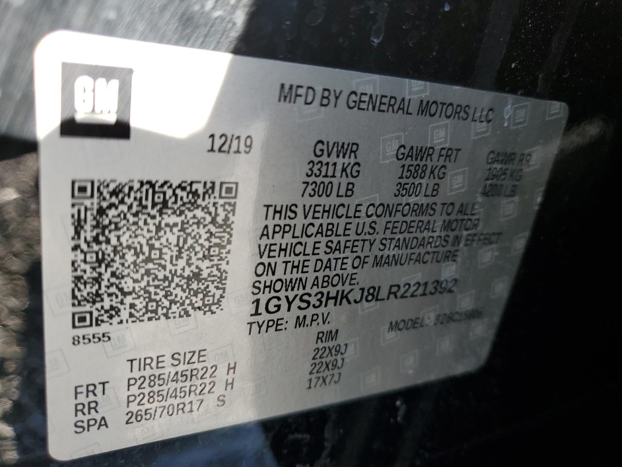 2020 Cadillac Escalade Esv Luxury VIN: 1GYS3HKJ8LR221392 Lot: 56656015