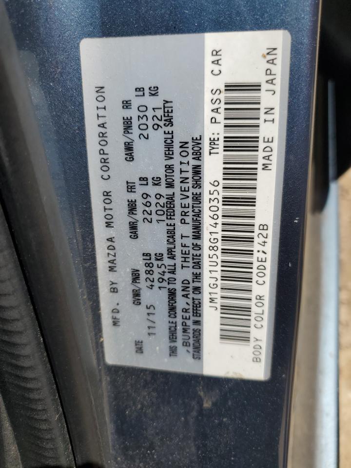 2016 Mazda 6 Sport VIN: JM1GJ1U58G1460356 Lot: 55044155