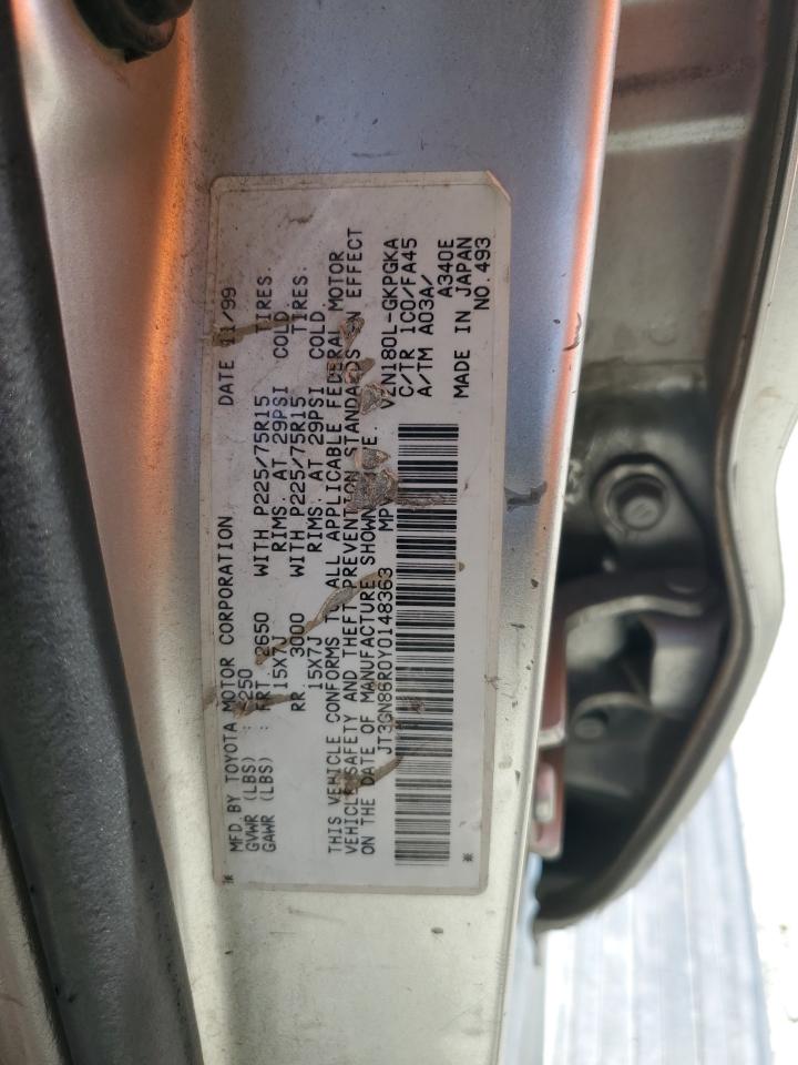 2000 Toyota 4Runner Sr5 VIN: JT3GN86R0Y0148363 Lot: 57364705