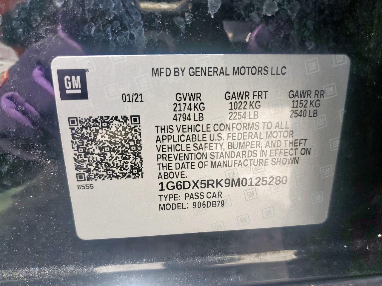 2021 Cadillac Ct5 Luxury VIN: 1G6DX5RK9M0125280 Lot: 56756305