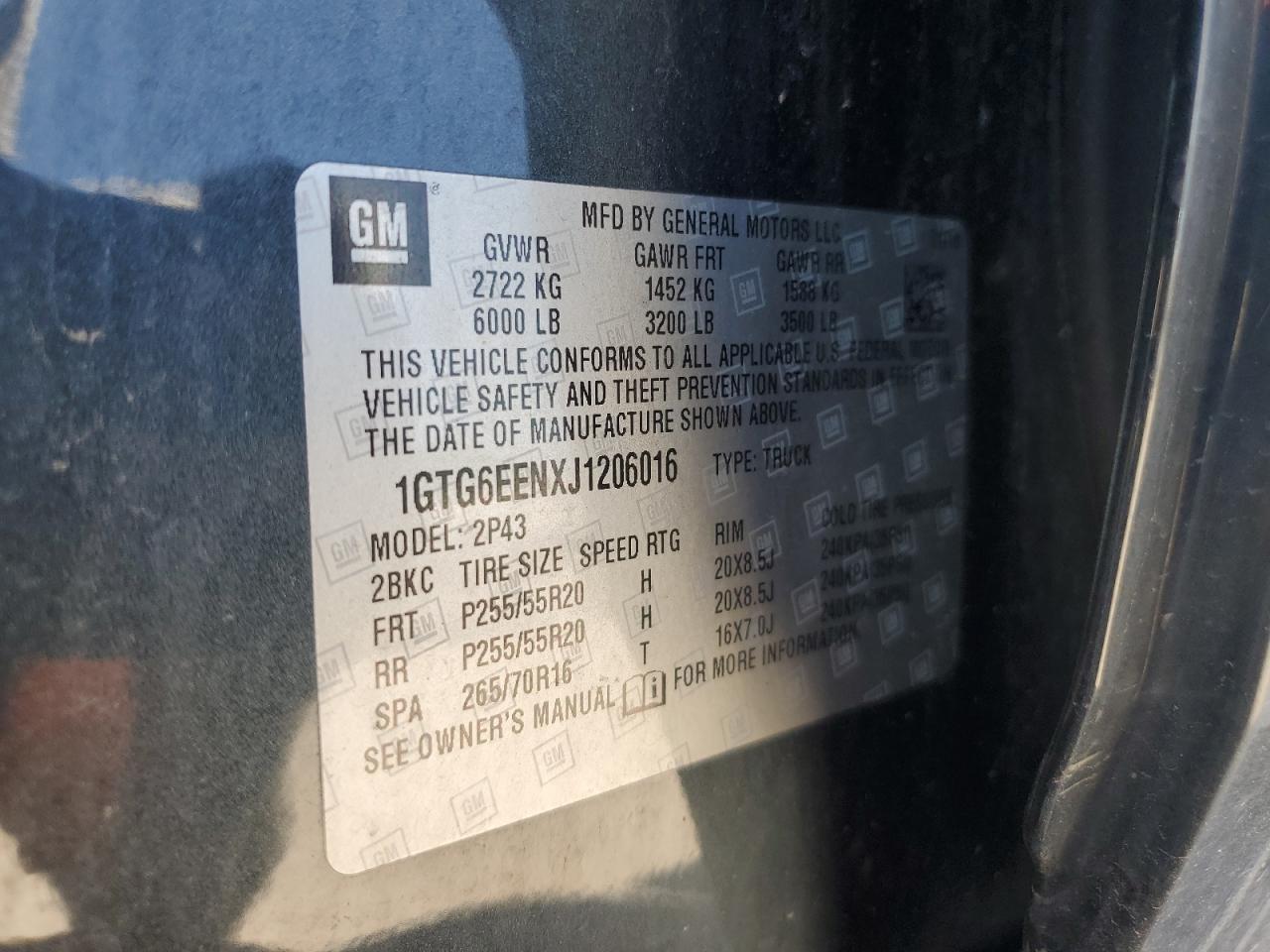 2018 GMC Canyon Denali VIN: 1GTG6EENXJ1206016 Lot: 58071795
