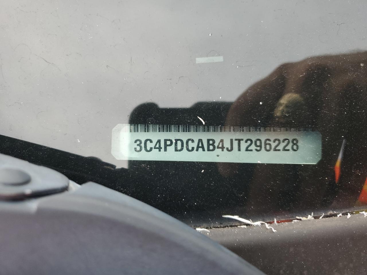 2018 Dodge Journey Se VIN: 3C4PDCAB4JT296228 Lot: 58307465