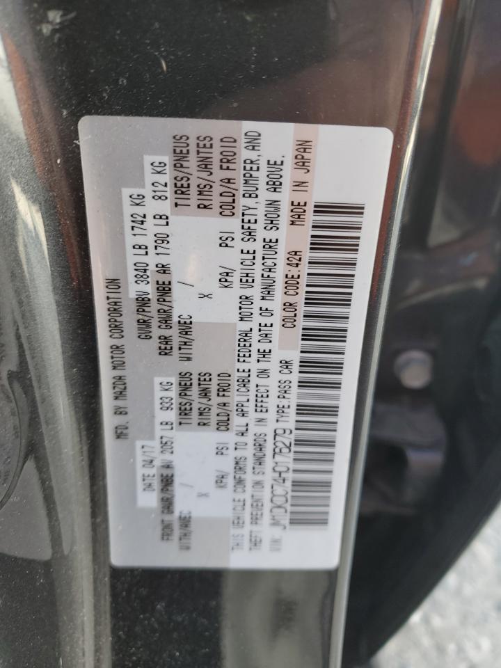 2017 Mazda Cx-3 Touring VIN: JM1DKDC74H0176279 Lot: 55565645