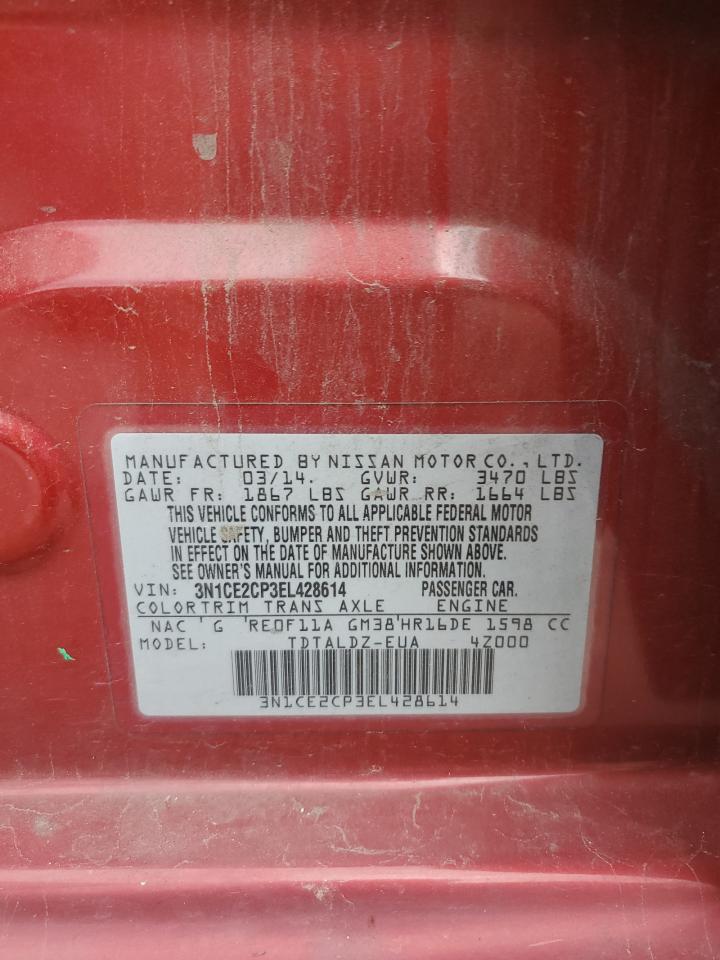 2014 Nissan Versa Note S VIN: 3N1CE2CP3EL428614 Lot: 56047685