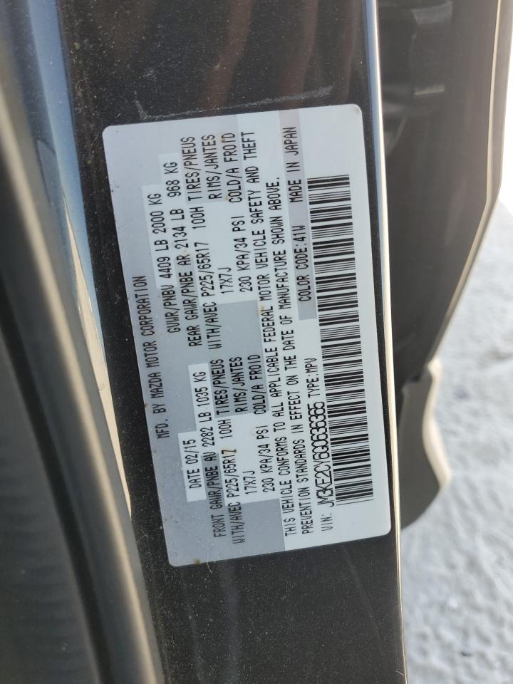 2016 Mazda Cx-5 Touring VIN: JM3KE2CY6G0636365 Lot: 57173535