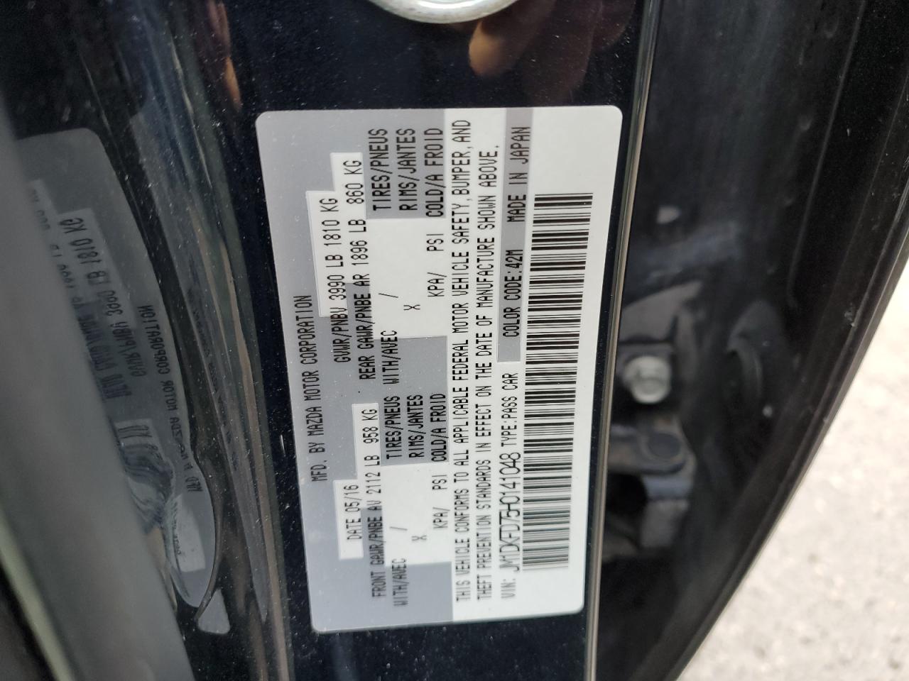 2017 Mazda Cx-3 Grand Touring VIN: JM1DKFD75H0141048 Lot: 55752185