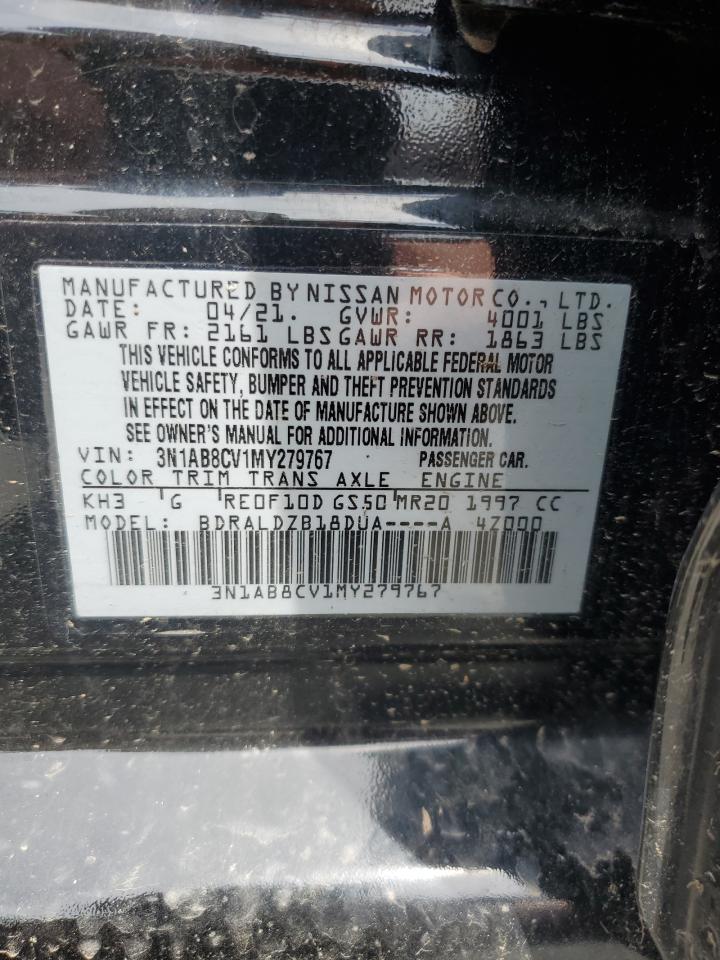 2021 Nissan Sentra Sv VIN: 3N1AB8CV1MY279767 Lot: 57049645