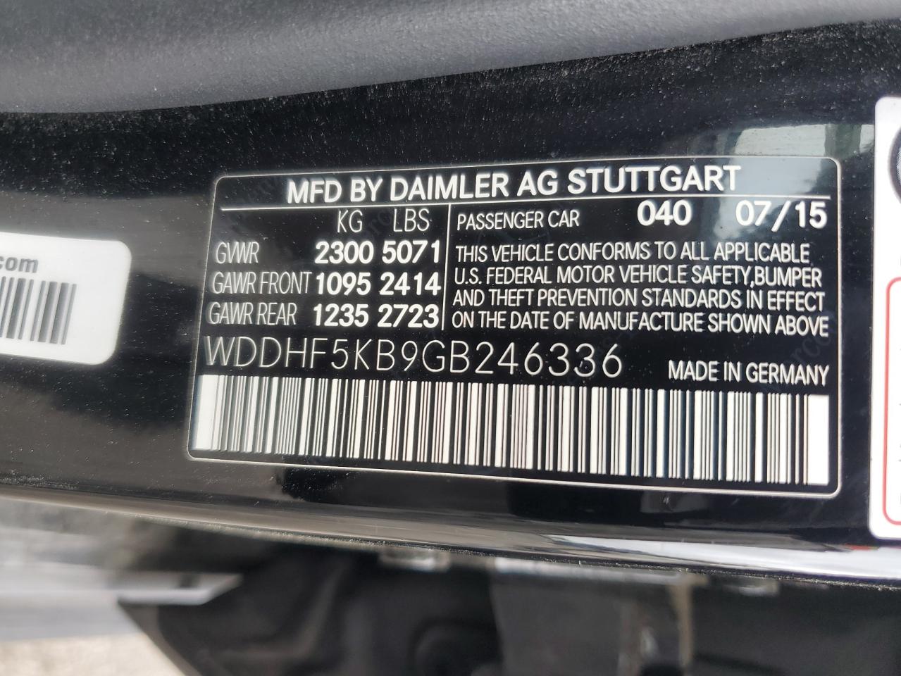 2016 Mercedes-Benz E 350 VIN: WDDHF5KB9GB246336 Lot: 56886645