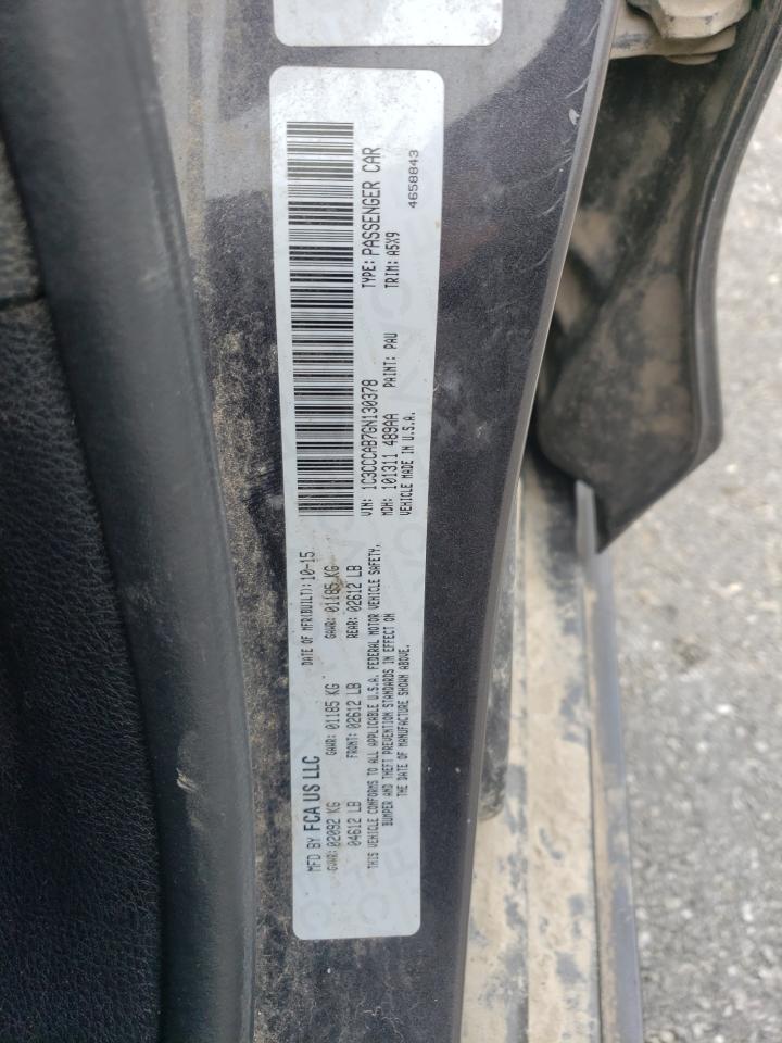 2016 Chrysler 200 Limited VIN: 1C3CCCAB7GN130378 Lot: 57267725