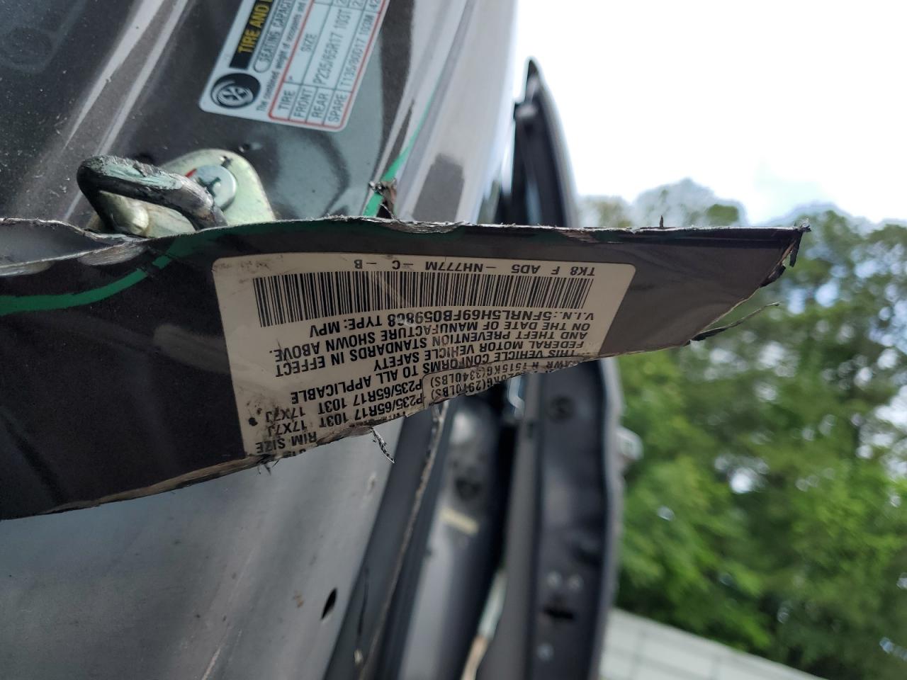 2015 Honda Odyssey Exl VIN: 5FNRL5H69FB059868 Lot: 56237765
