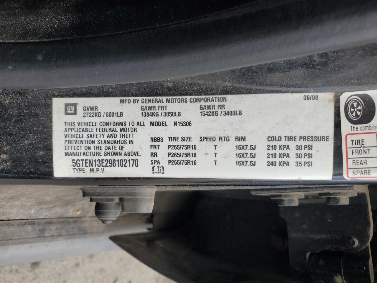 2009 Hummer H3 VIN: 5GTEN13E298102170 Lot: 55885595