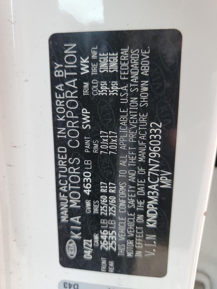 2022 Kia Sportage Lx VIN: KNDPM3AC7N7960332 Lot: 58856085