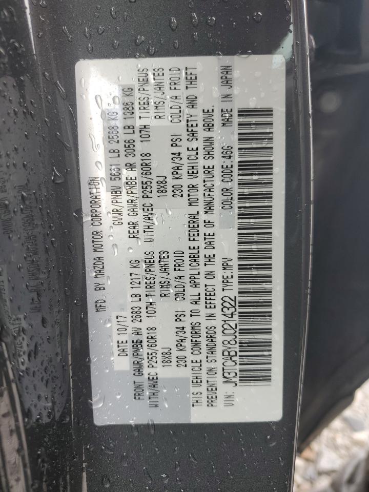 2018 Mazda Cx-9 Sport VIN: JM3TCABY8J0214322 Lot: 58688655