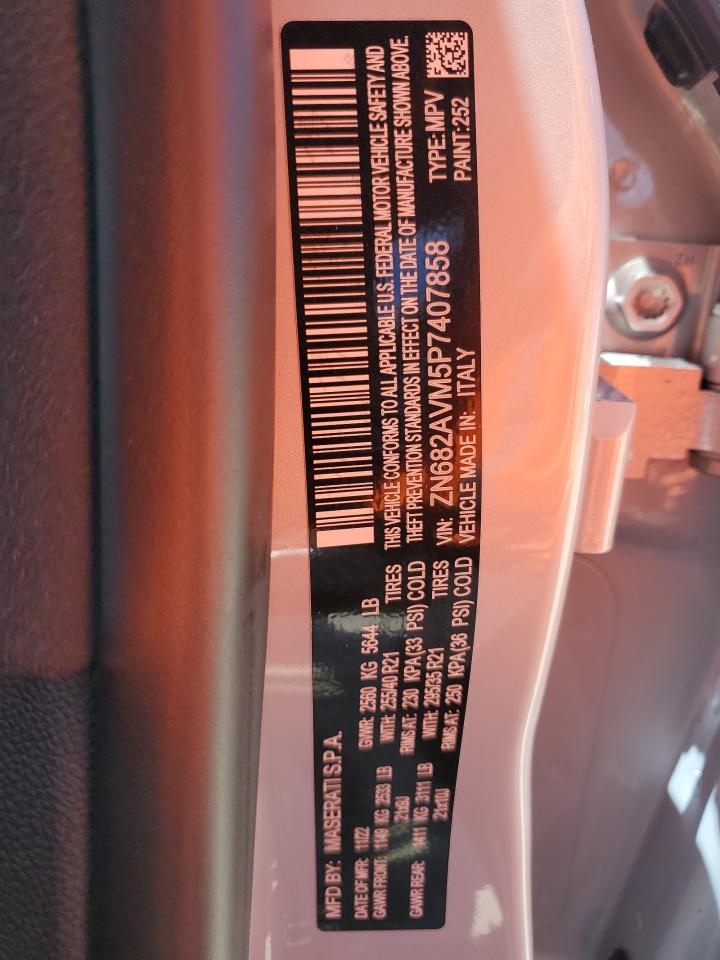 2023 Maserati Grecale Modena VIN: ZN682AVM5P7407858 Lot: 56486945