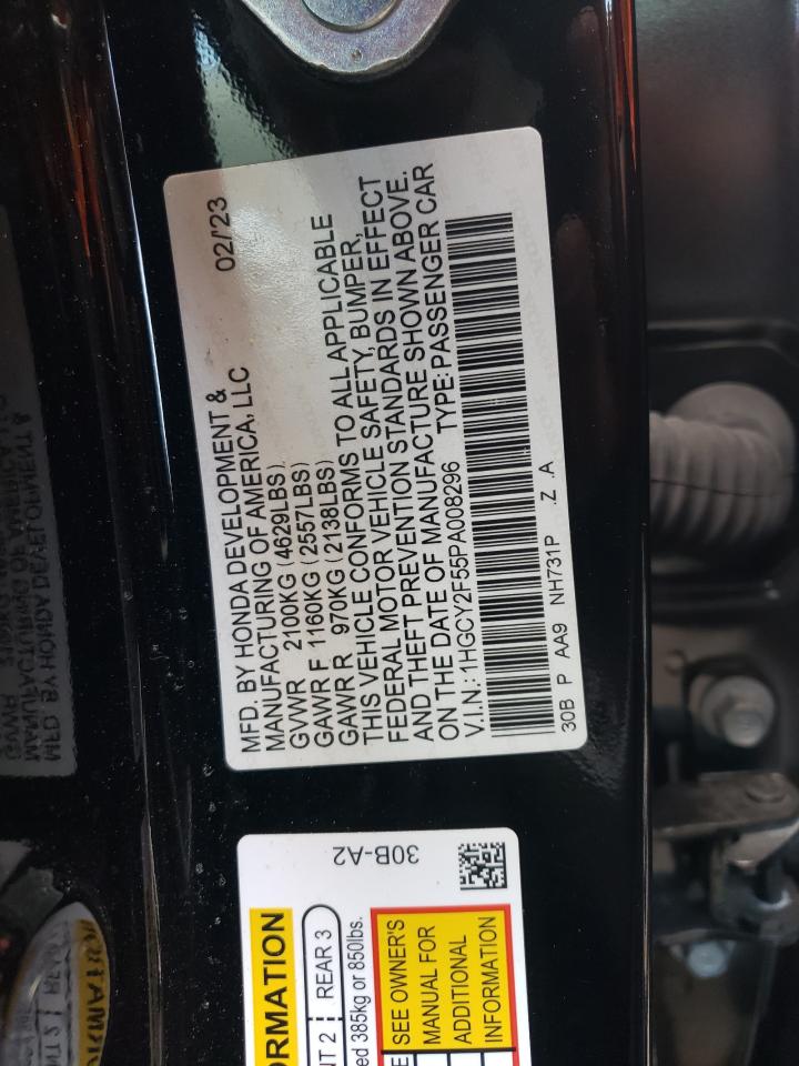 1HGCY2F55PA008296 HONDA ACCORD 2023