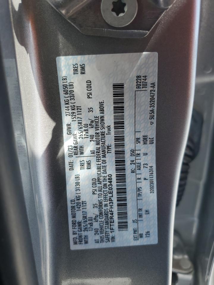 2023 Ford Ranger Xl VIN: 1FTER4FH3PLE03480 Lot: 57113605