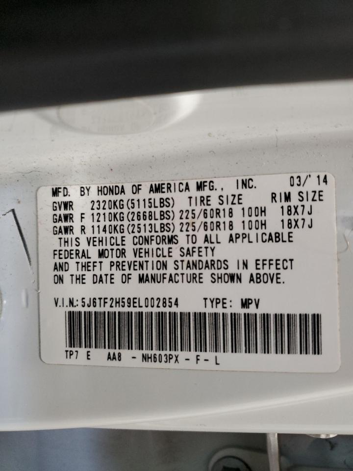 2014 Honda Crosstour Exl VIN: 5J6TF2H59EL002854 Lot: 56919085