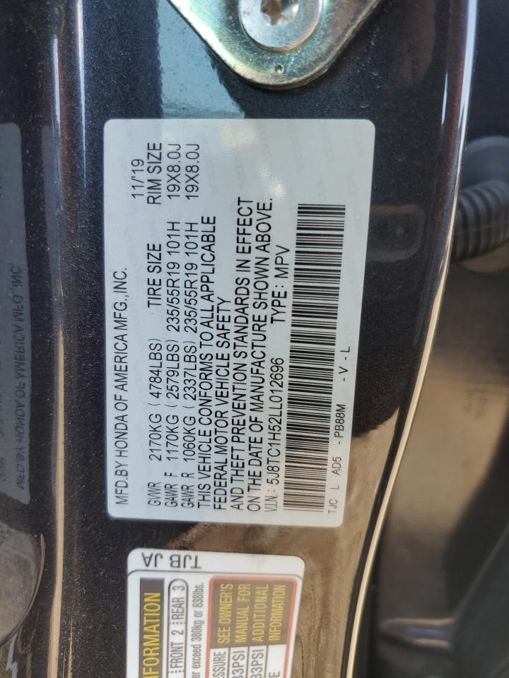 2020 Acura Rdx Technology VIN: 5J8TC1H52LL012696 Lot: 56719735