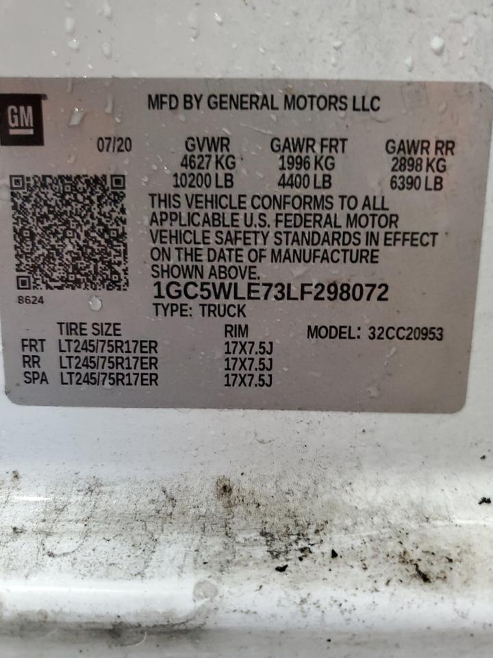 1GC5WLE73LF298072 CHEVROLET ALL Models 2020