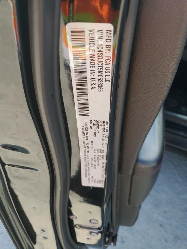 2021 Dodge Durango R/T VIN: 1C4SDJCT5MC523365 Lot: 57754645
