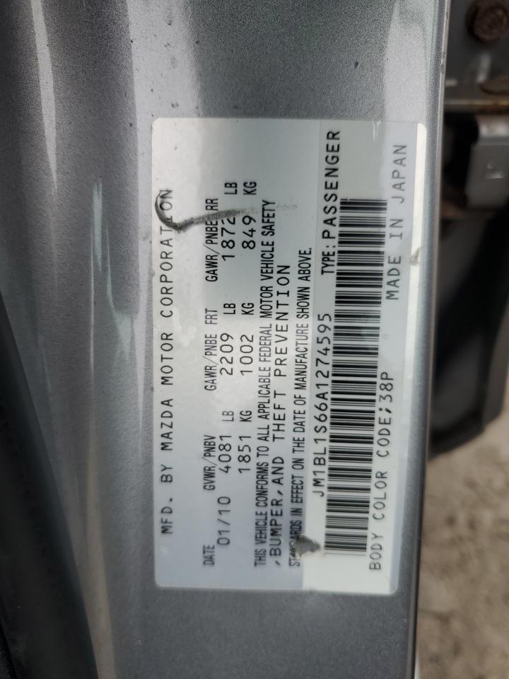 2010 Mazda 3 S VIN: JM1BL1S66A1274595 Lot: 57153845