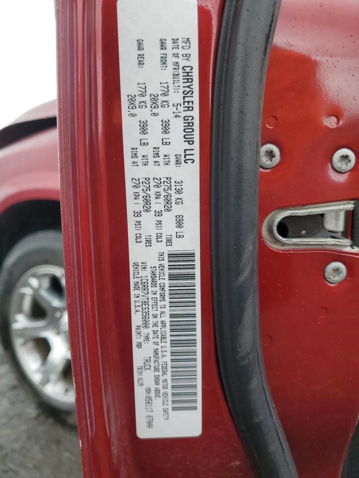 2014 Ram 1500 Laramie VIN: 1C6RR7VT8ES356000 Lot: 57477195