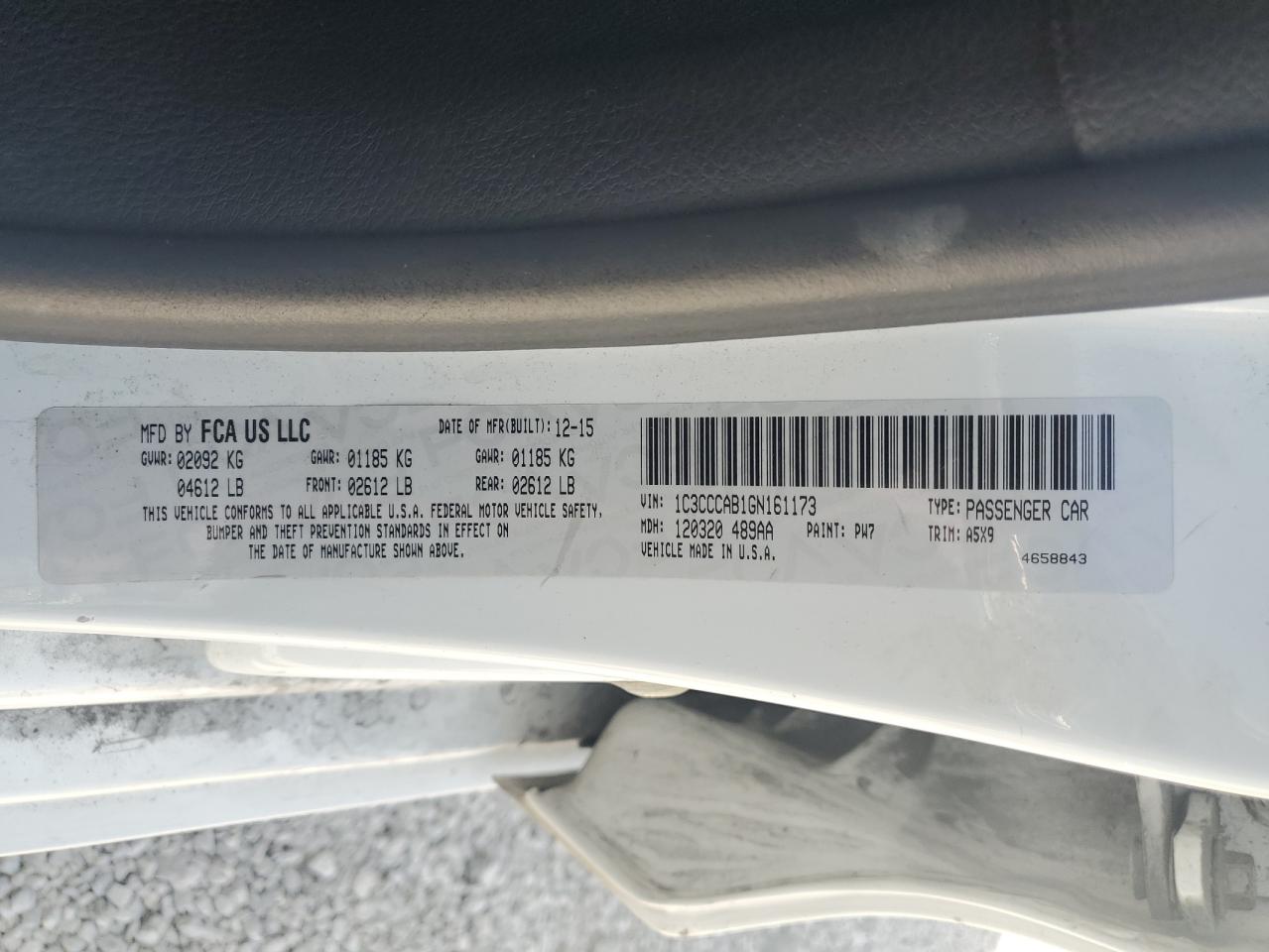 2016 Chrysler 200 Limited VIN: 1C3CCCAB1GN161173 Lot: 55999365