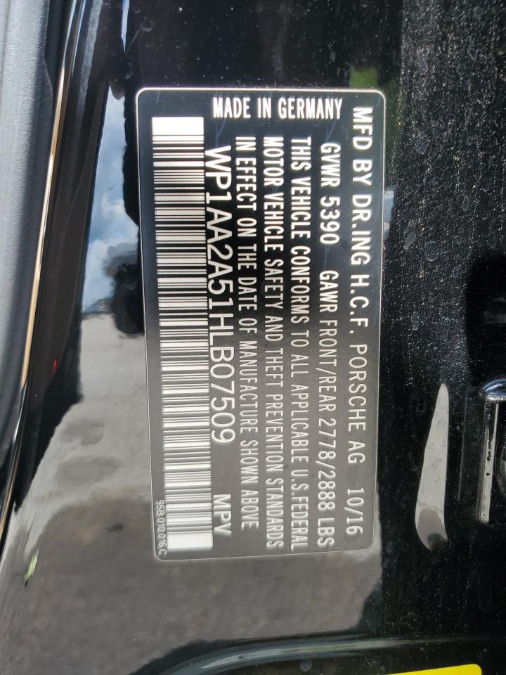 2017 Porsche Macan VIN: WP1AA2A51HLB07509 Lot: 54740445