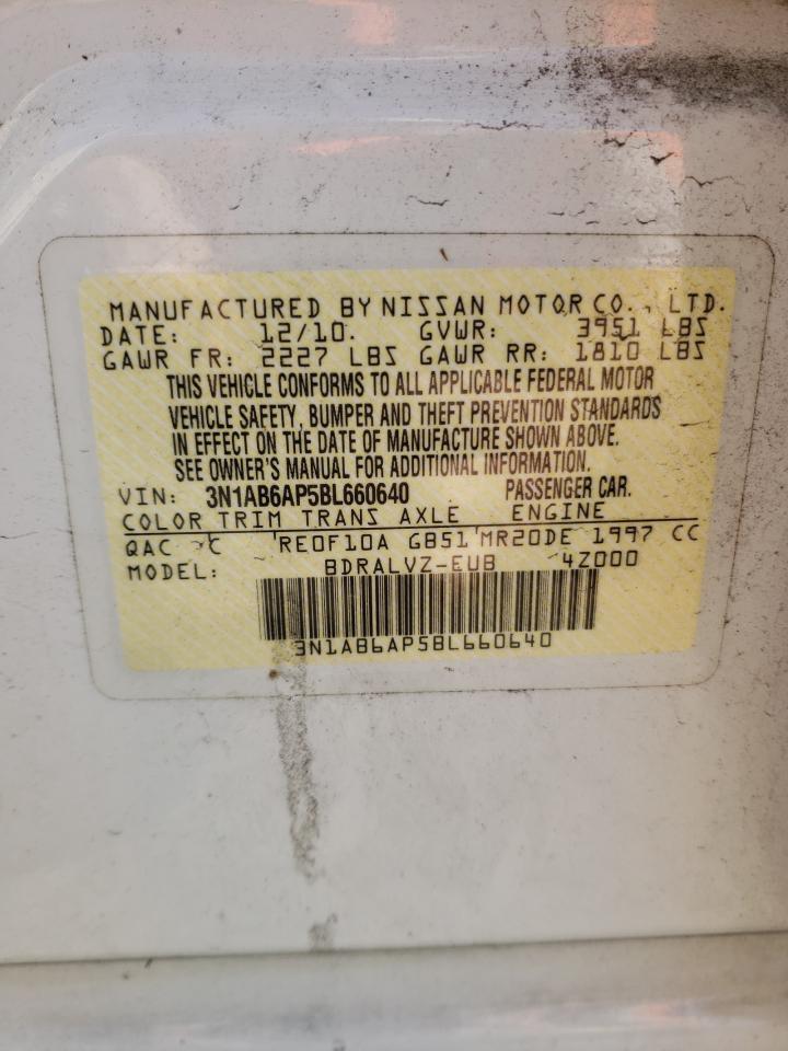2011 Nissan Sentra 2.0 VIN: 3N1AB6AP5BL660640 Lot: 56755035
