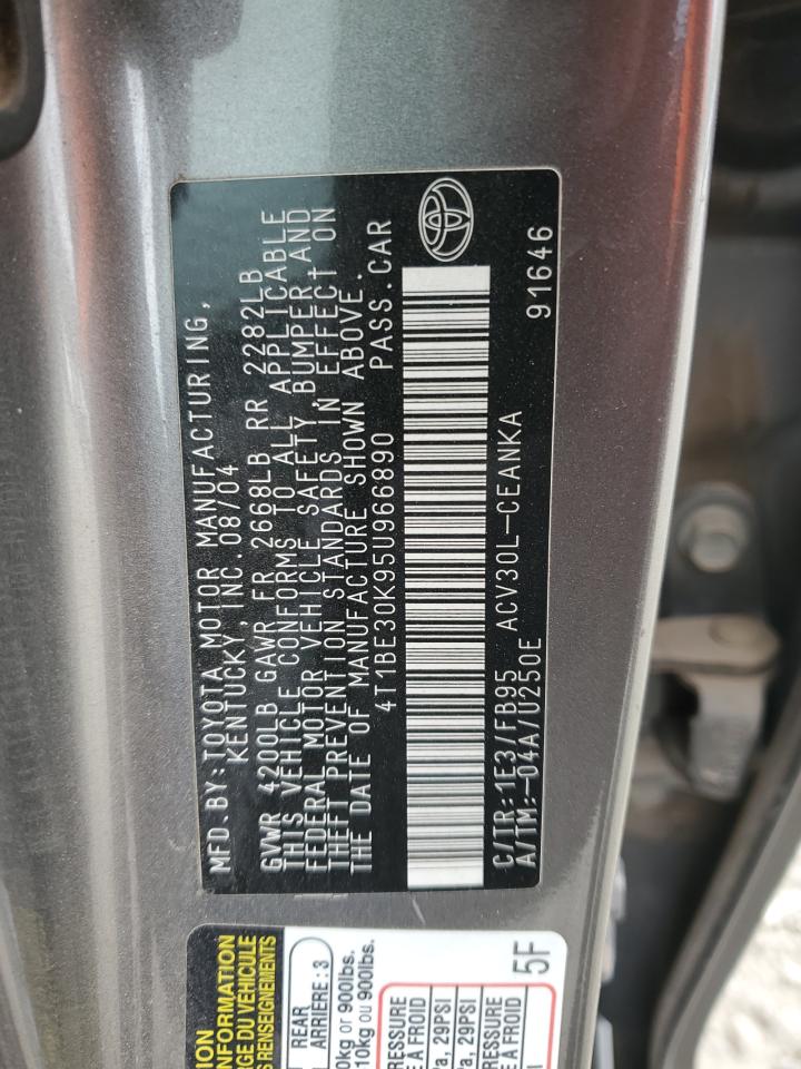 2005 Toyota Camry Le VIN: 4T1BE30K95U966890 Lot: 56708695