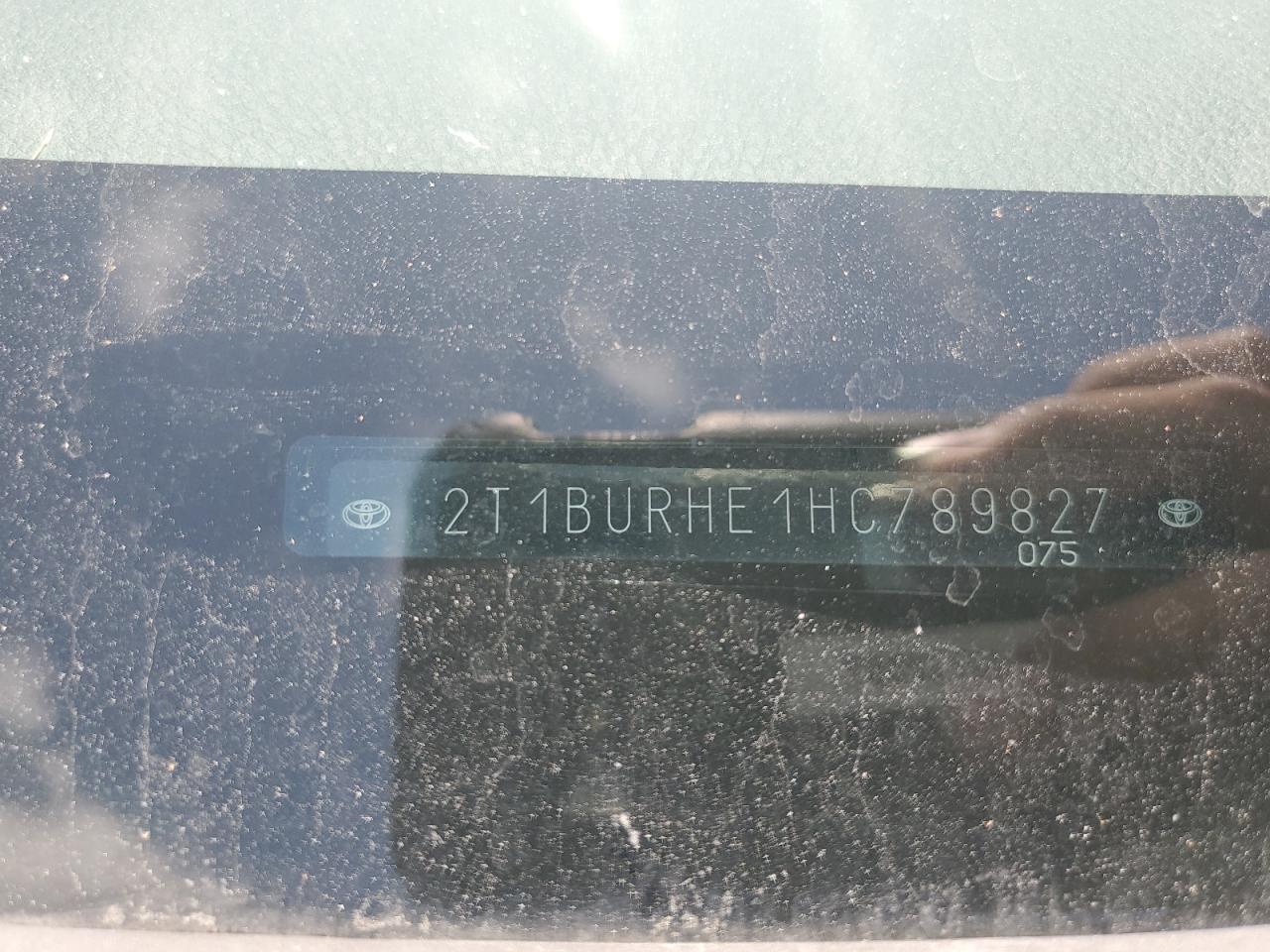 2T1BURHE1HC789827 TOYOTA COROLLA 2017