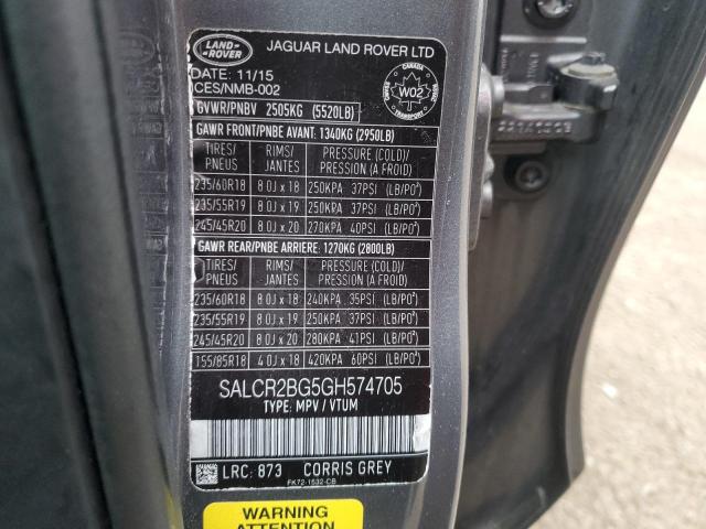 2016 LAND ROVER DISCOVERY SPORT HSE
