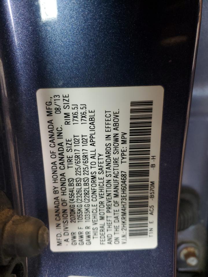 2014 Honda Cr-V Exl VIN: 2HKRM4H73EH604687 Lot: 56836005