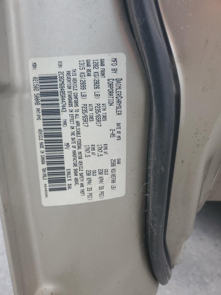 2005 Chrysler Pacifica Touring VIN: 2C8GM68485R447443 Lot: 56985885