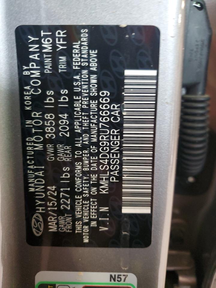 2024 Hyundai Elantra Sel VIN: KMHLS4DG9RU766669 Lot: 56065905