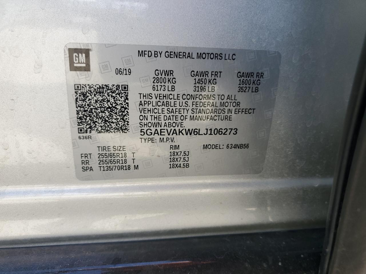 2020 Buick Enclave Essence VIN: 5GAEVAKW6LJ106273 Lot: 56729275