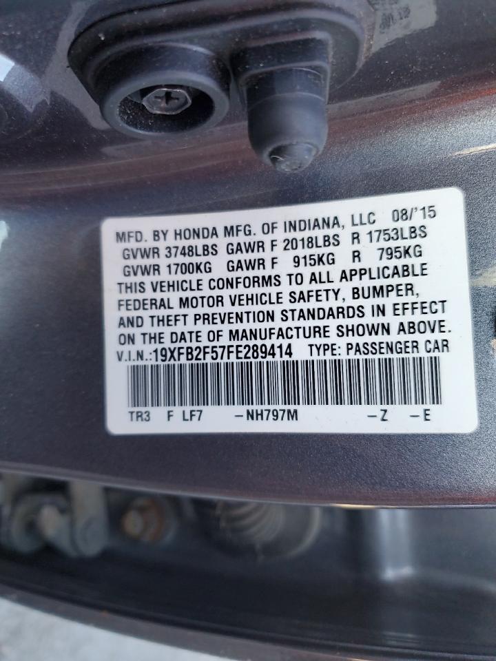 2015 Honda Civic Lx VIN: 19XFB2F57FE289414 Lot: 56927105