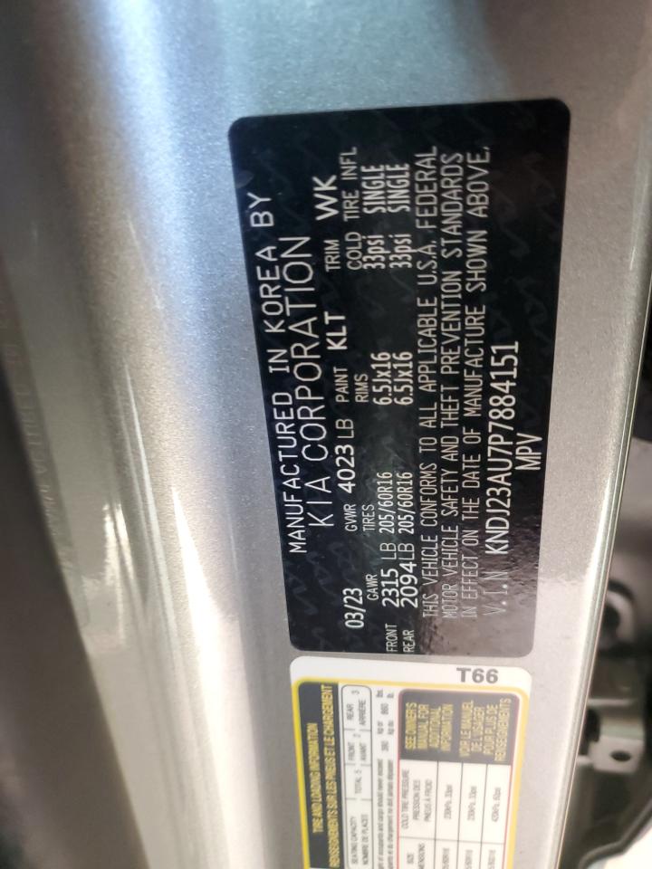 2023 Kia Soul Lx VIN: KNDJ23AU7P7884151 Lot: 56403255