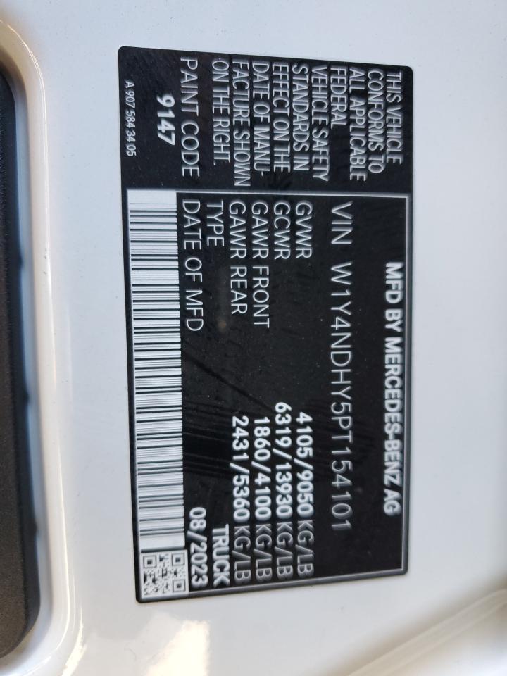 2023 Mercedes-Benz Sprinter 2500 VIN: W1Y4NDHY5PT154101 Lot: 57134875