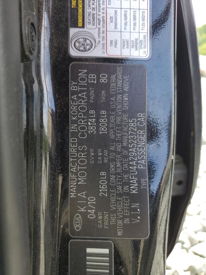 2010 Kia Forte Ex VIN: KNAFU4A29A5237285 Lot: 57276765