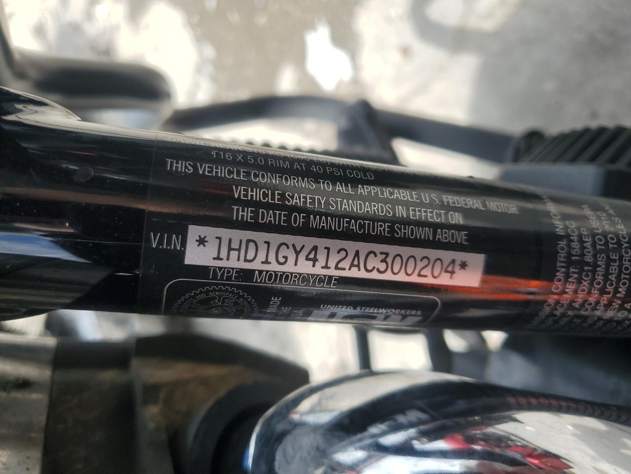 2010 Harley-Davidson Fxdf VIN: 1HD1GY412AC300204 Lot: 56819185