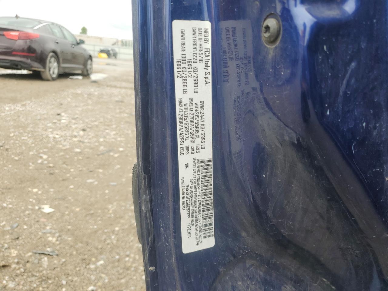 2016 Ram Promaster City Slt VIN: ZFBERFBT2G6C93788 Lot: 58568335