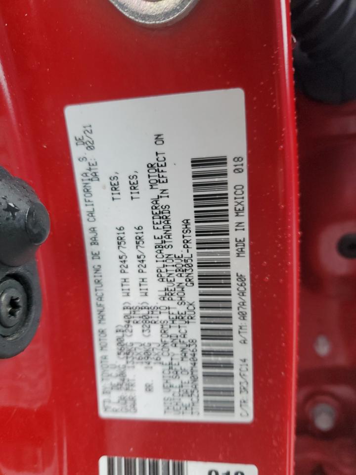3TMCZ5AN0MM404638 TOYOTA TACOMA 2021